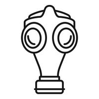 Old gas mask icon, outline style vector