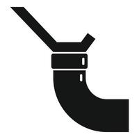 Spout gutter icon, simple style vector