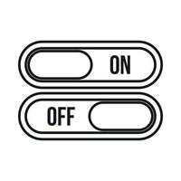 On and Off buttons icon, outline style vector