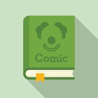 Comic genre book icon, flat style vector