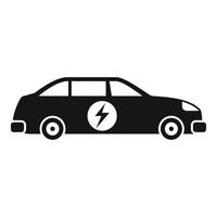 Electric car icon, simple style vector