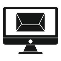 Remarketing email letter icon, simple style vector