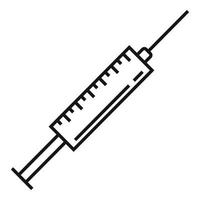 Blood donation syringe icon, outline style vector