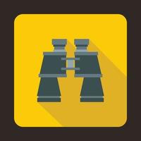 Binoculars icon, flat style vector