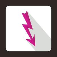 Lightning arrow icon, flat style vector