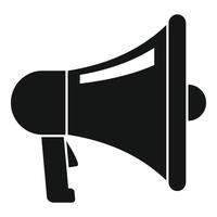 Mission megaphone icon, simple style vector