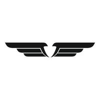 Heaven wings icon, simple style vector