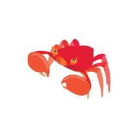 Sea crab icon, cartoon style vector