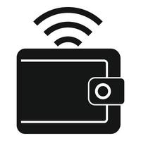 Digital wallet icon, simple style vector