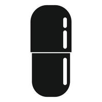 Prescription pill icon, simple style vector