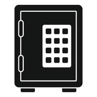 Secured money case icon, simple style vector