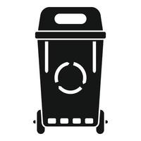 House garbage bin icon, simple style vector