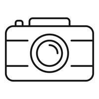 Travel camera icon, outline style vector