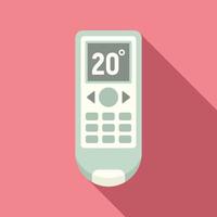 Conditioner remote control icon, flat style vector