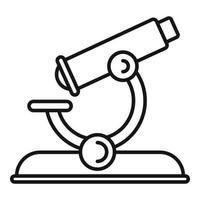 Lesson microscope icon, outline style vector