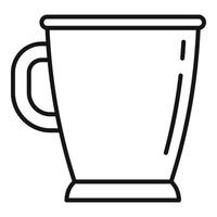 Mexican handmade cup icon, outline style vector
