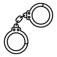 Prosecutor handcuffs icon, outline style vector