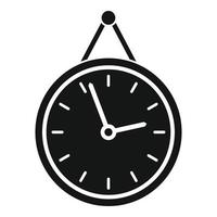 Office manager wall clock icon, simple style vector