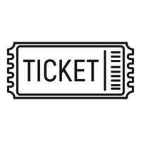 Soccer match ticket icon, outline style vector