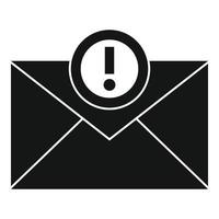 New advice email icon, simple style vector