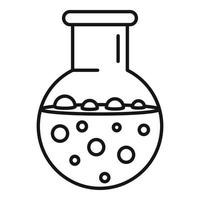 Chemical boiling flask icon, outline style vector