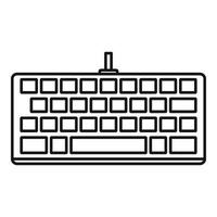 icono de teclado de programación, estilo de esquema vector