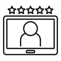 Engaging content icon, outline style vector