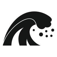 Water tsunami icon, simple style vector