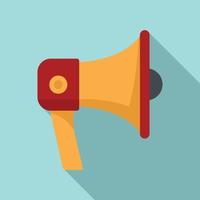 Fake news megaphone icon, flat style vector