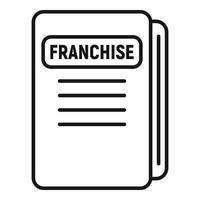 Franchise file folder icon, outline style vector