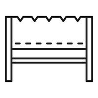 Home brazier icon, outline style vector