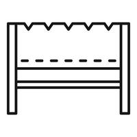 Home brazier icon, outline style vector