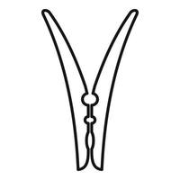 Photo clothes pin icon, outline style vector