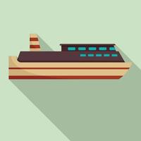 icono de crucero náutico, estilo plano vector