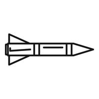 icono de aire de misiles, estilo de contorno vector