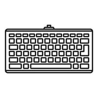 Smart keyboard icon, outline style vector