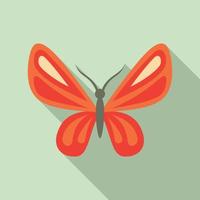 Elegant butterfly icon, flat style vector