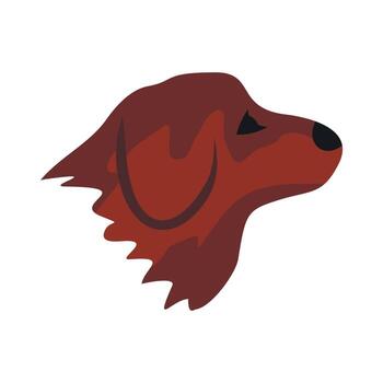 icono de perro perdiguero, estilo plano vector