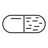 Container pill icon, outline style vector