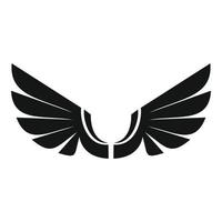 Tattoo wings icon, simple style vector