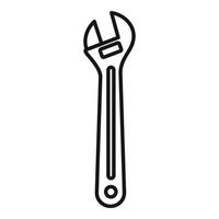 Car adjustable key icon, outline style vector