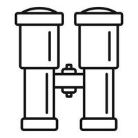 Safari hunting binoculars icon, outline style vector