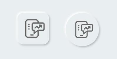 Insight line icon in neomorphic design style. Business signs vector illustration.