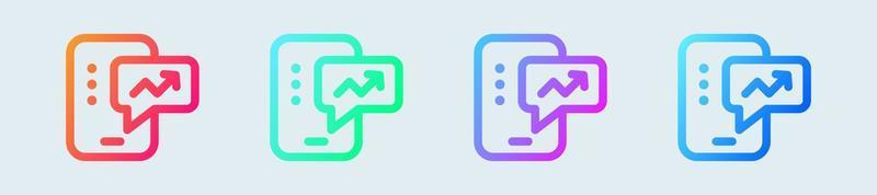 Insight line icon in gradient colors. Business signs vector illustration.