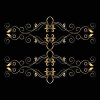Decorative frame Elegant vector element for design in Eastern style, place for text. Beautiful floral golden border. Lace illustration for invitations, greeting cards and T Shirt design.