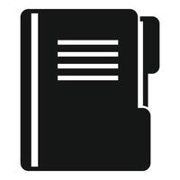 Prosecutor folder icon, simple style vector