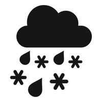 Season blizzard icon, simple style vector