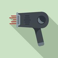 Laser hair removal pistol icon, flat style vector
