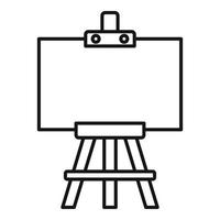 Education easel icon, outline style vector