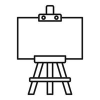 Education easel icon, outline style vector